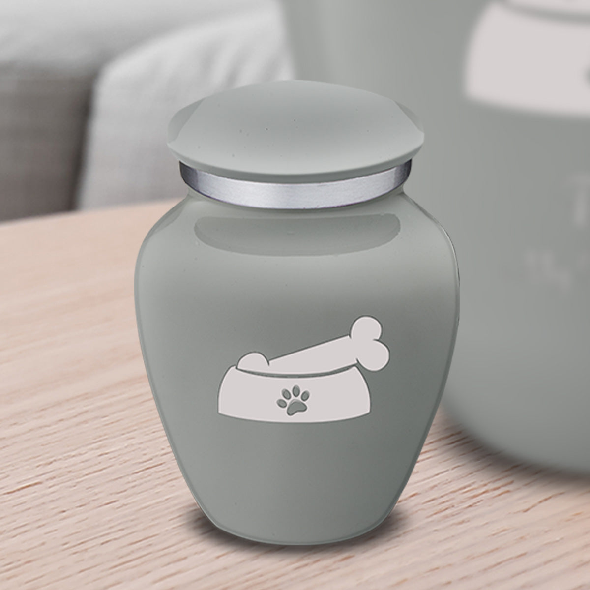 Keepsake Embrace Slate Grey Pet Dog Bone Cremation Urn