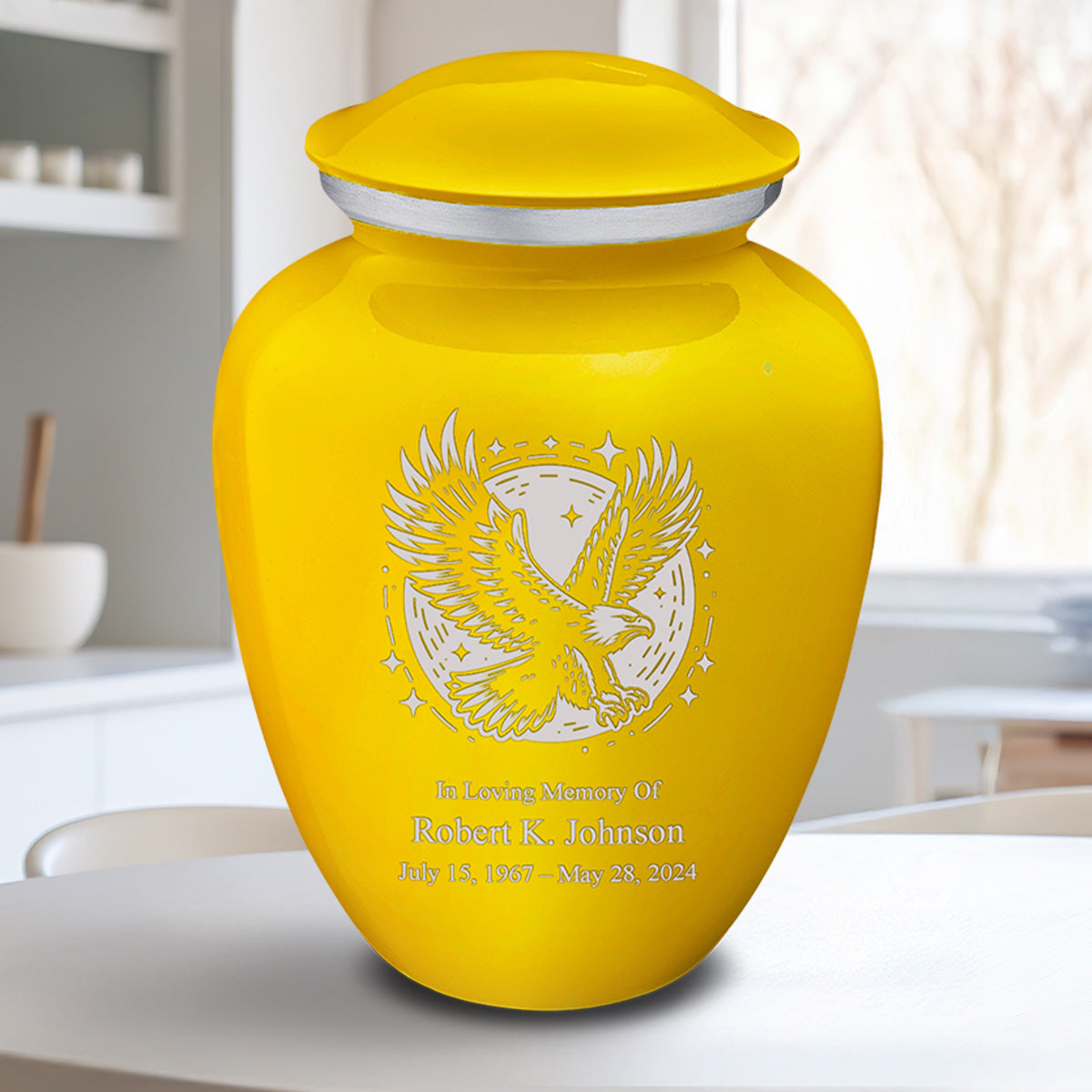 Adult Embrace Yellow Flying Eagle Cremation Urn