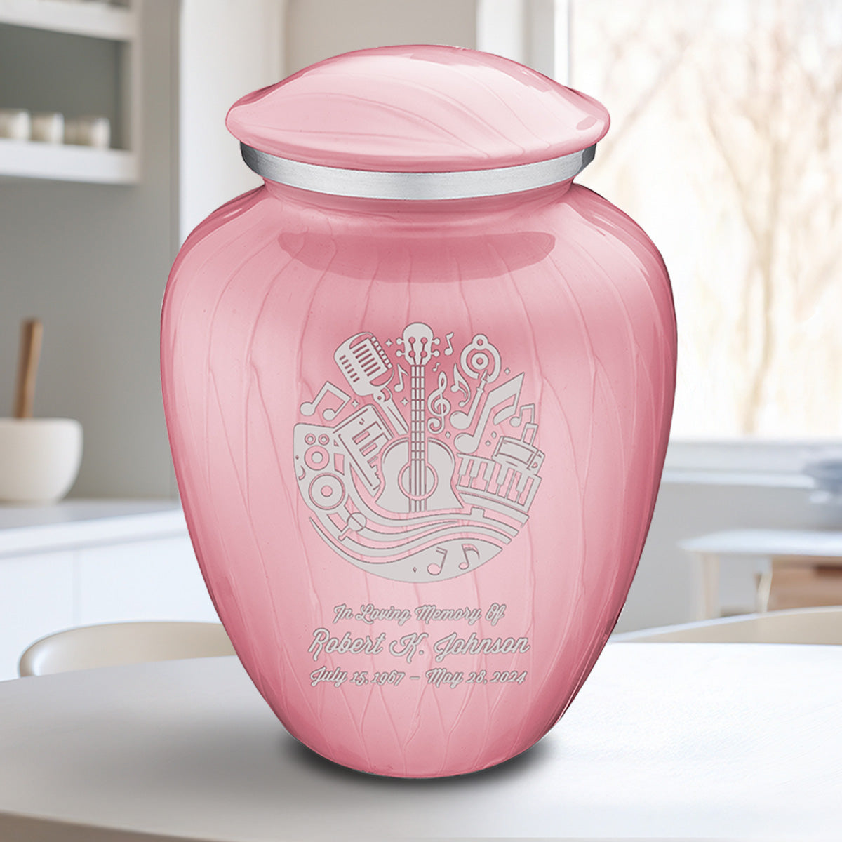 Adult Embrace Pearl Pink Music Cremation Urn