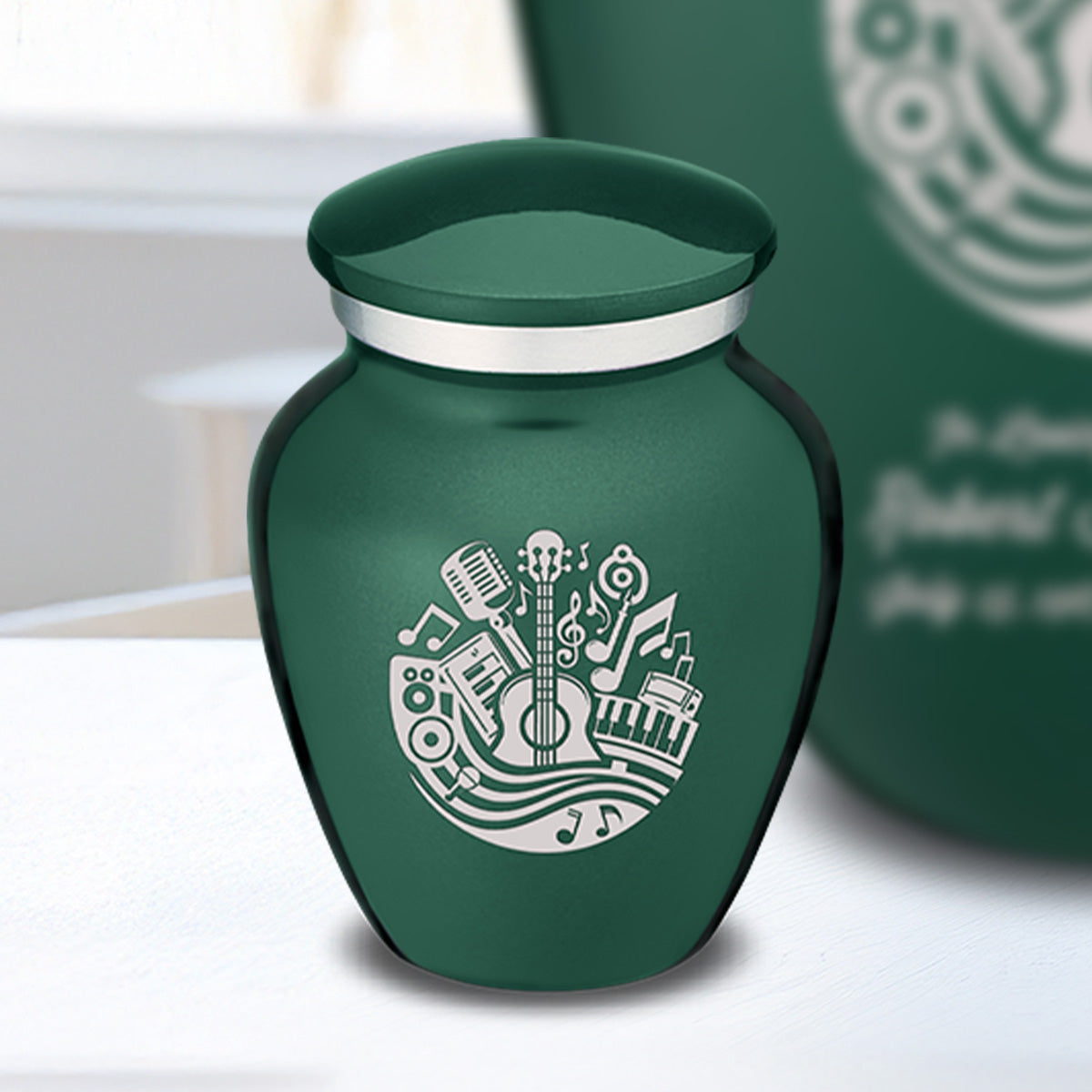 Keepsake Embrace Green Music Cremation Urn