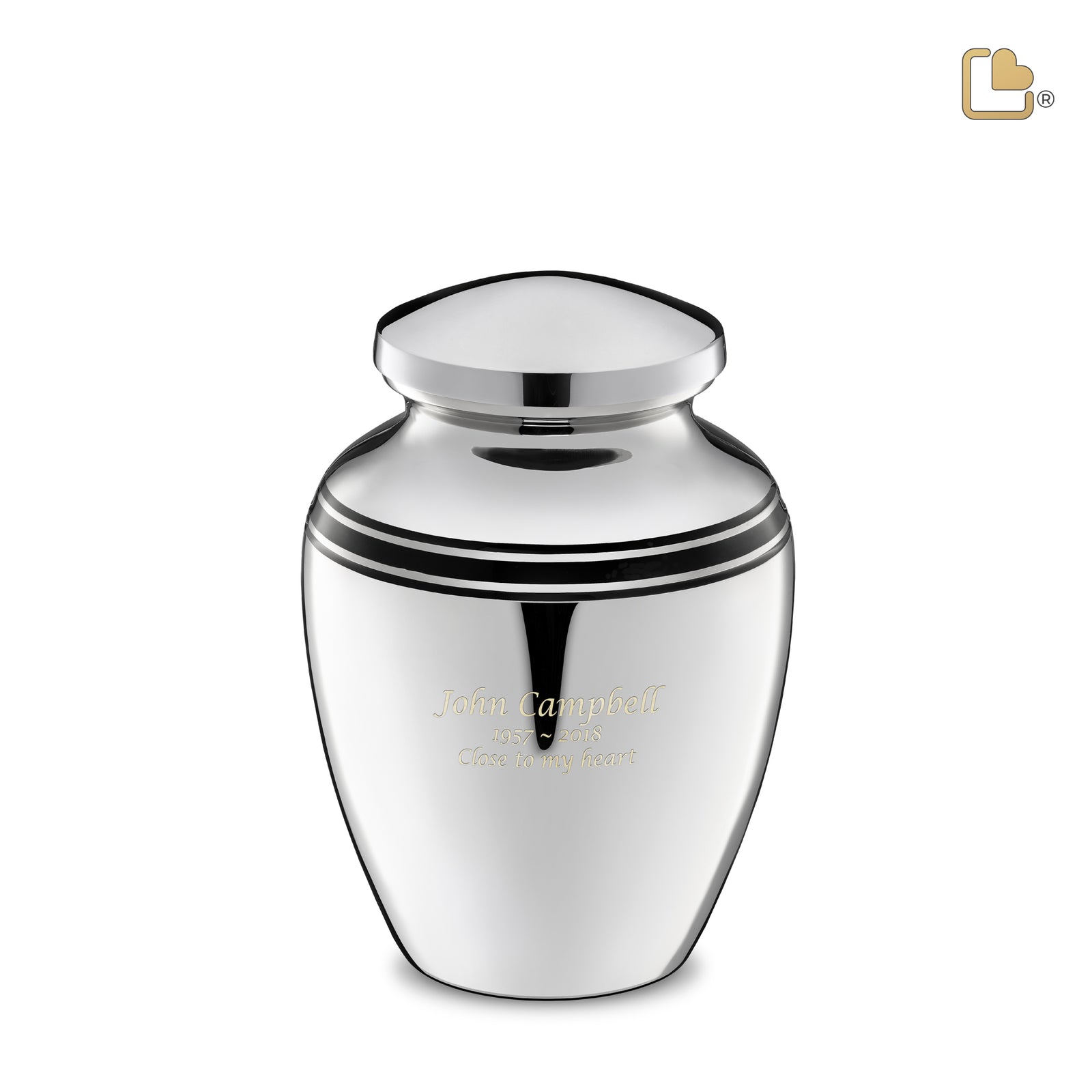 ArtDeco Medium Urn Pol Silver