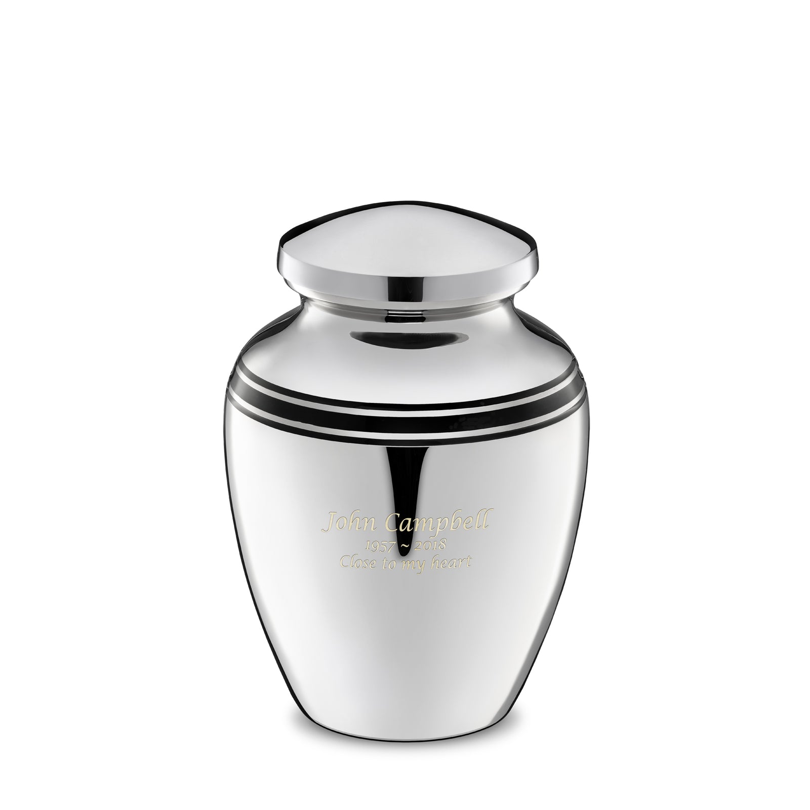 ArtDeco Medium Urn Pol Silver