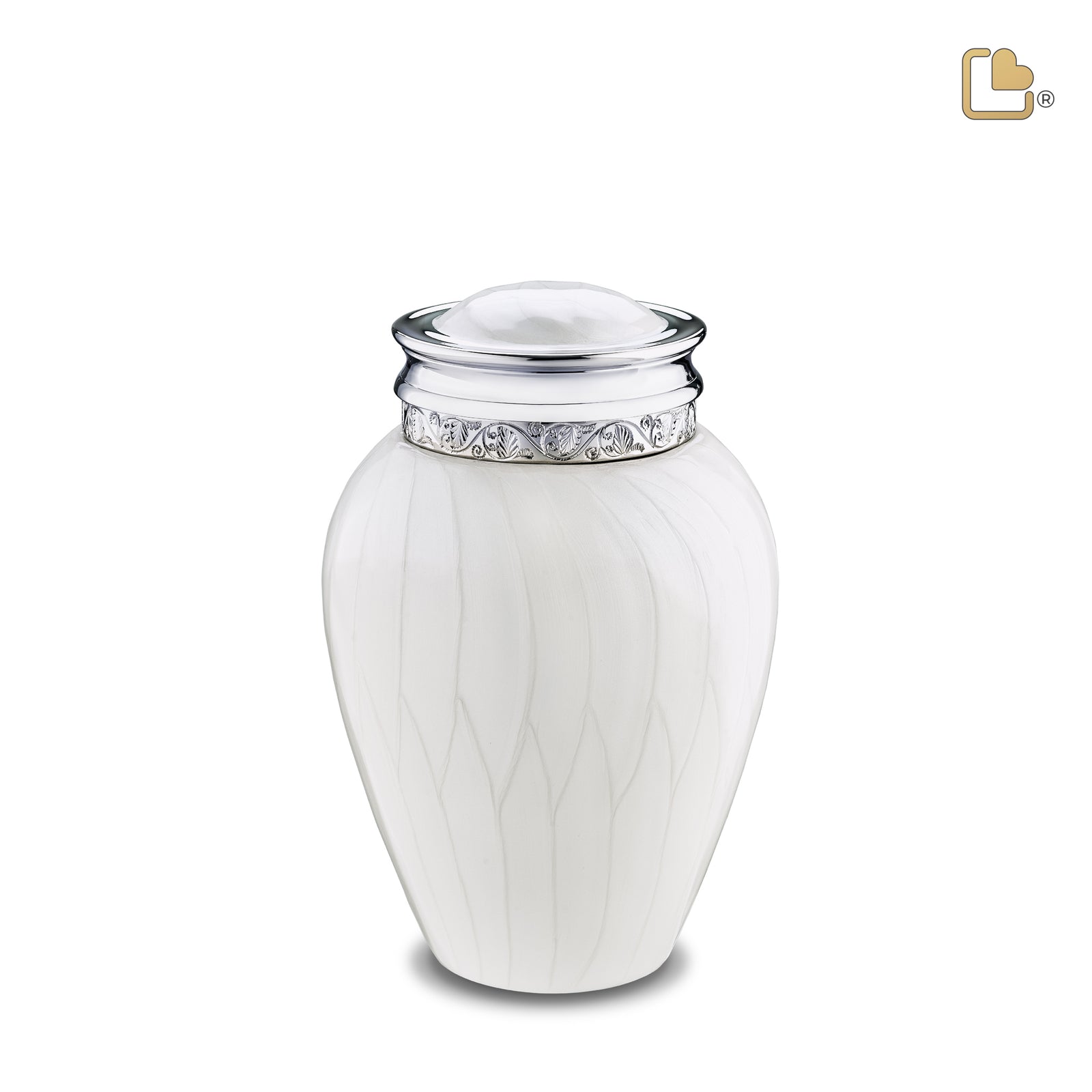 Medium Blessing Pearl Silver Cremation Urn