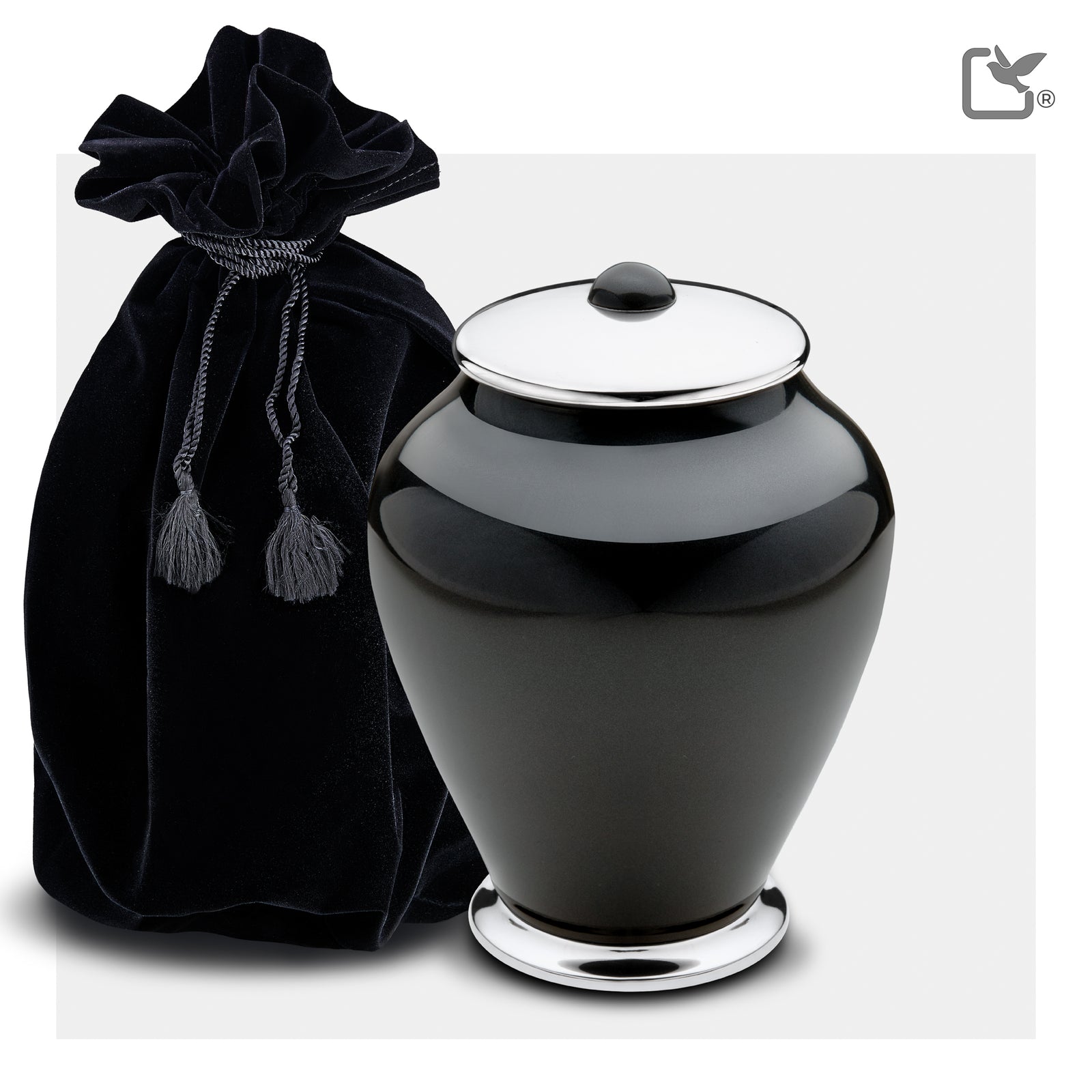 Medium Tall Simplicity Midnight Cremation Urn - COMFORT by LoveUrns