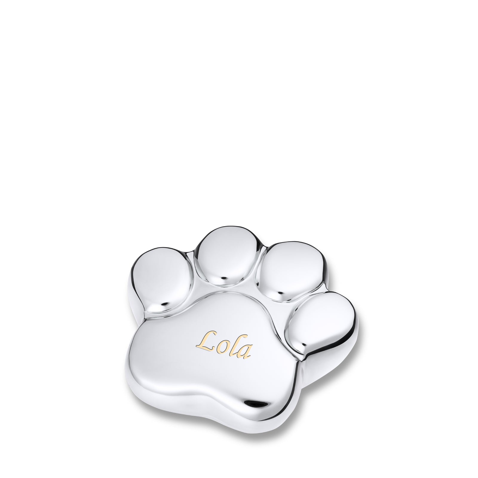 LovePaw Shiny Silver Keepsake Pet Cremation Urn