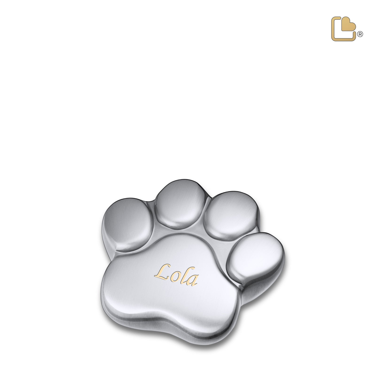 LovePaw Brushed Pewter Keepsake Pet Cremation Urn