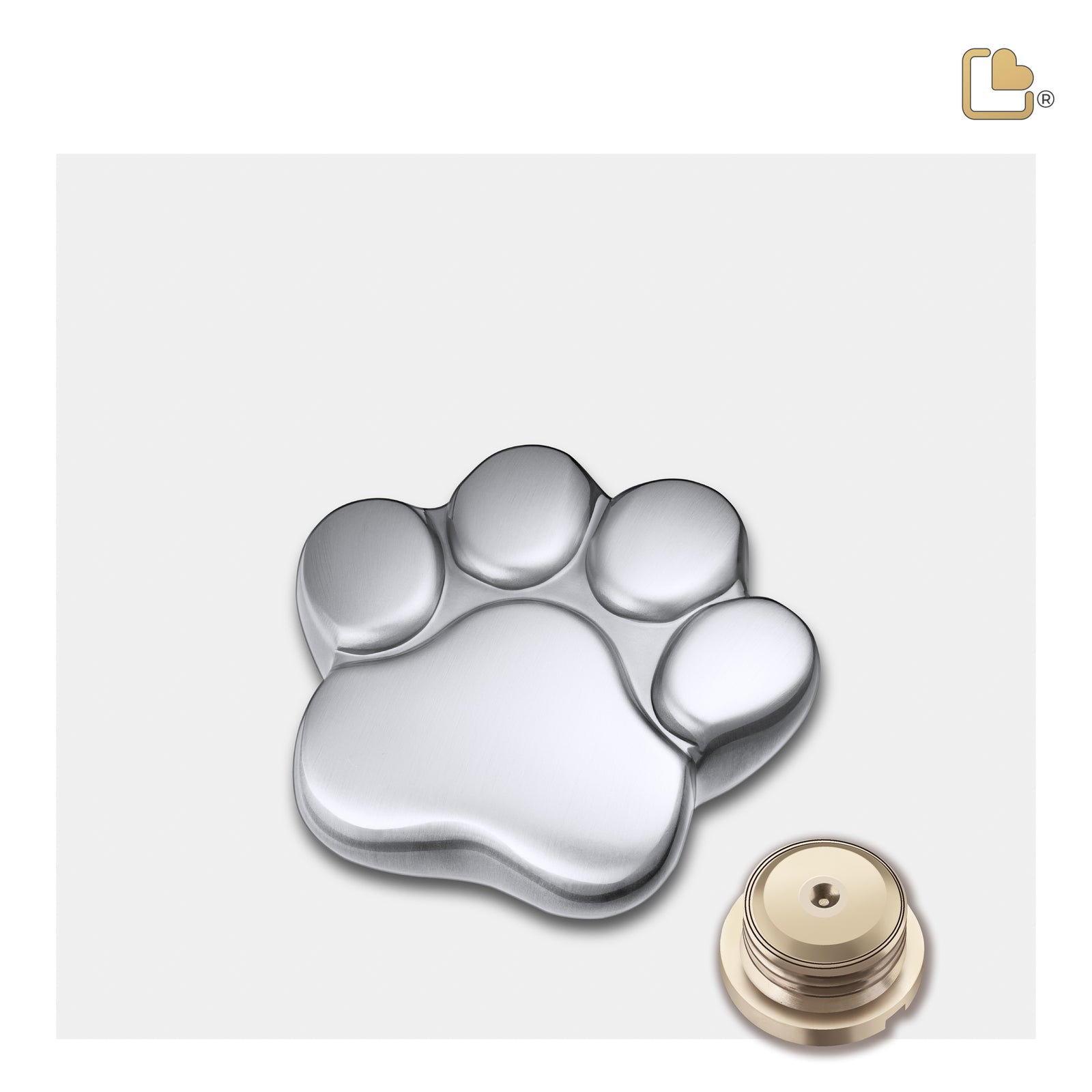 LovePaw Brushed Pewter Keepsake Pet Cremation Urn