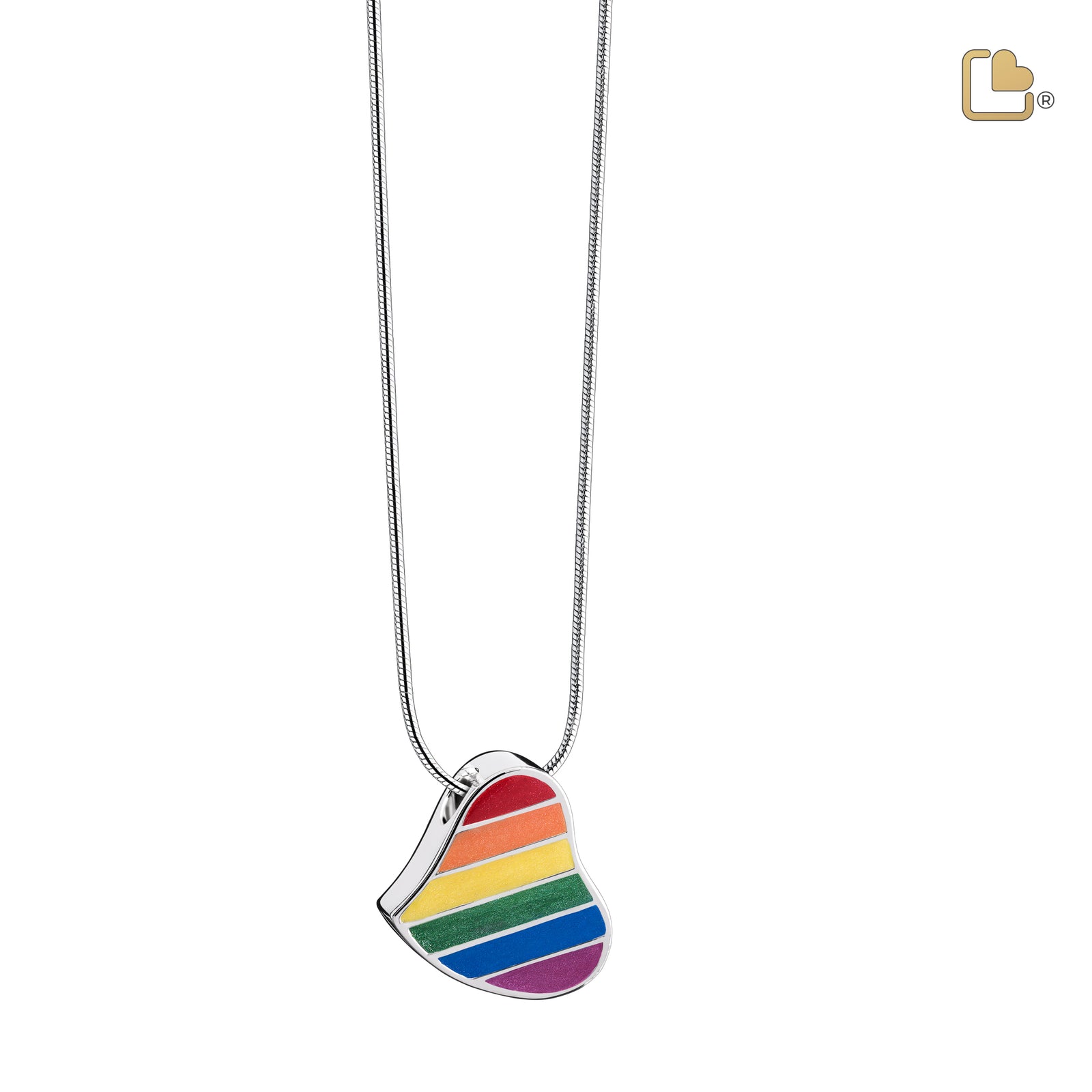 Pride Rainbow Sterling Silver Cremation Pendant