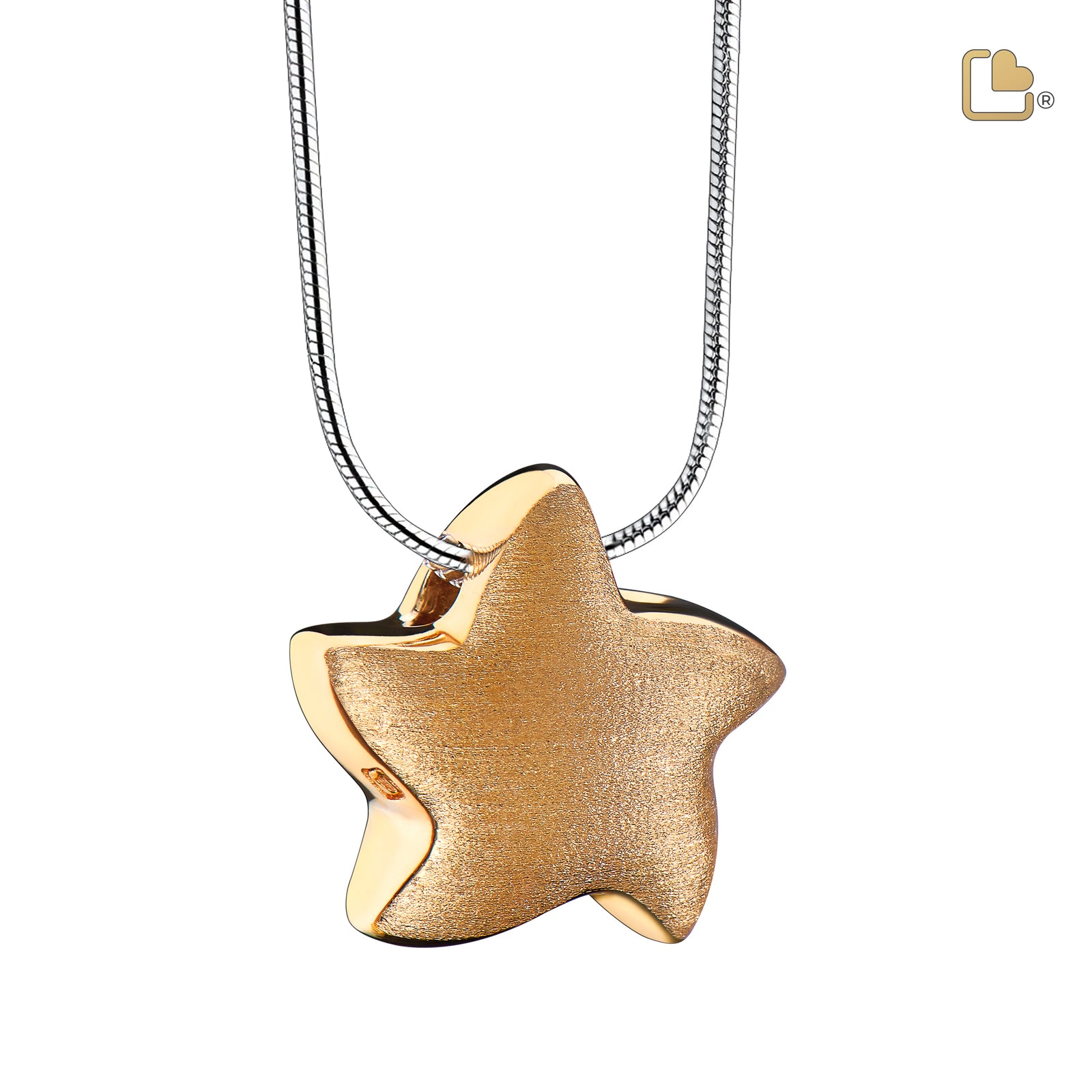 Angelic Star Two Tone Gold Vermeil Cremation Pendant