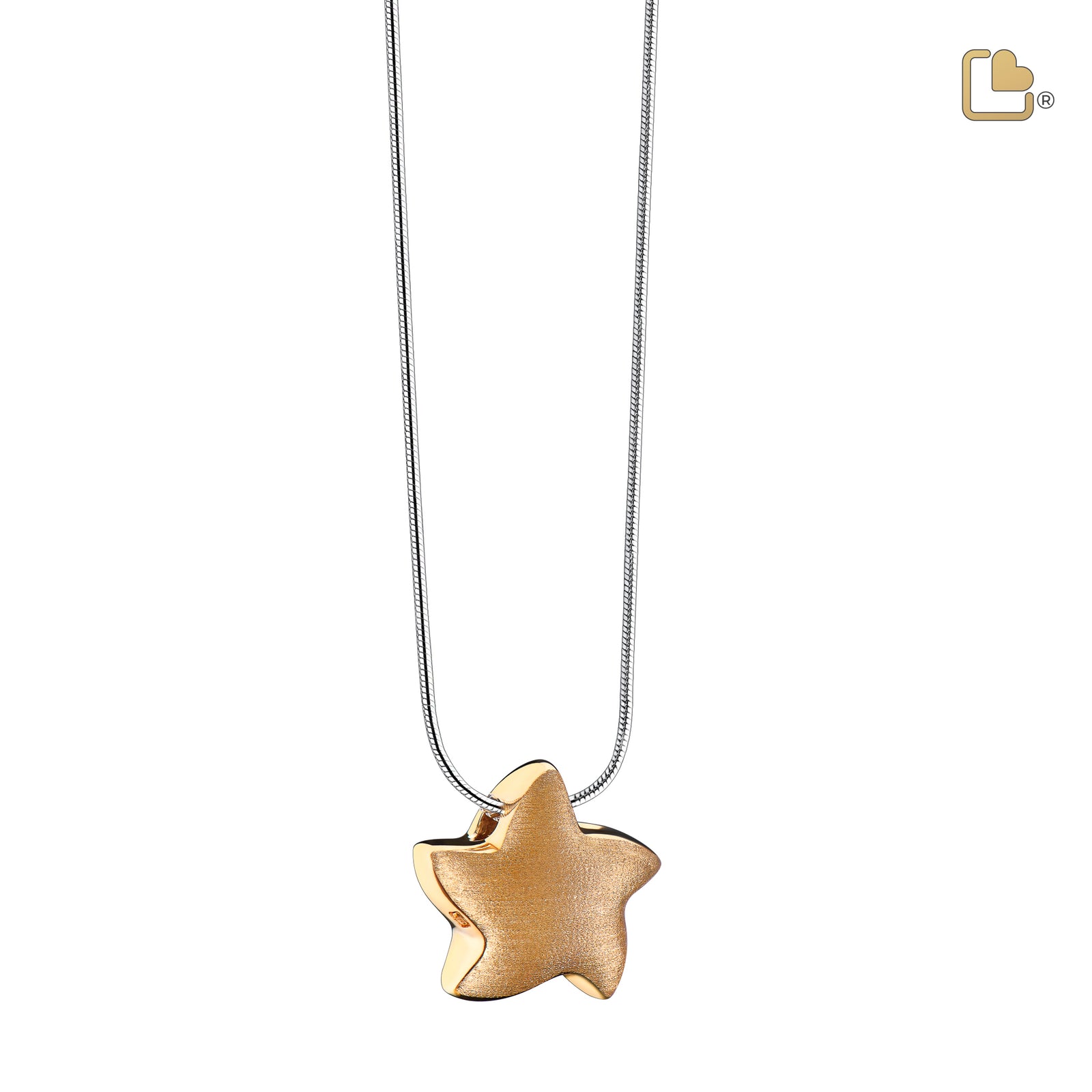 Angelic Star Two Tone Gold Vermeil Cremation Pendant