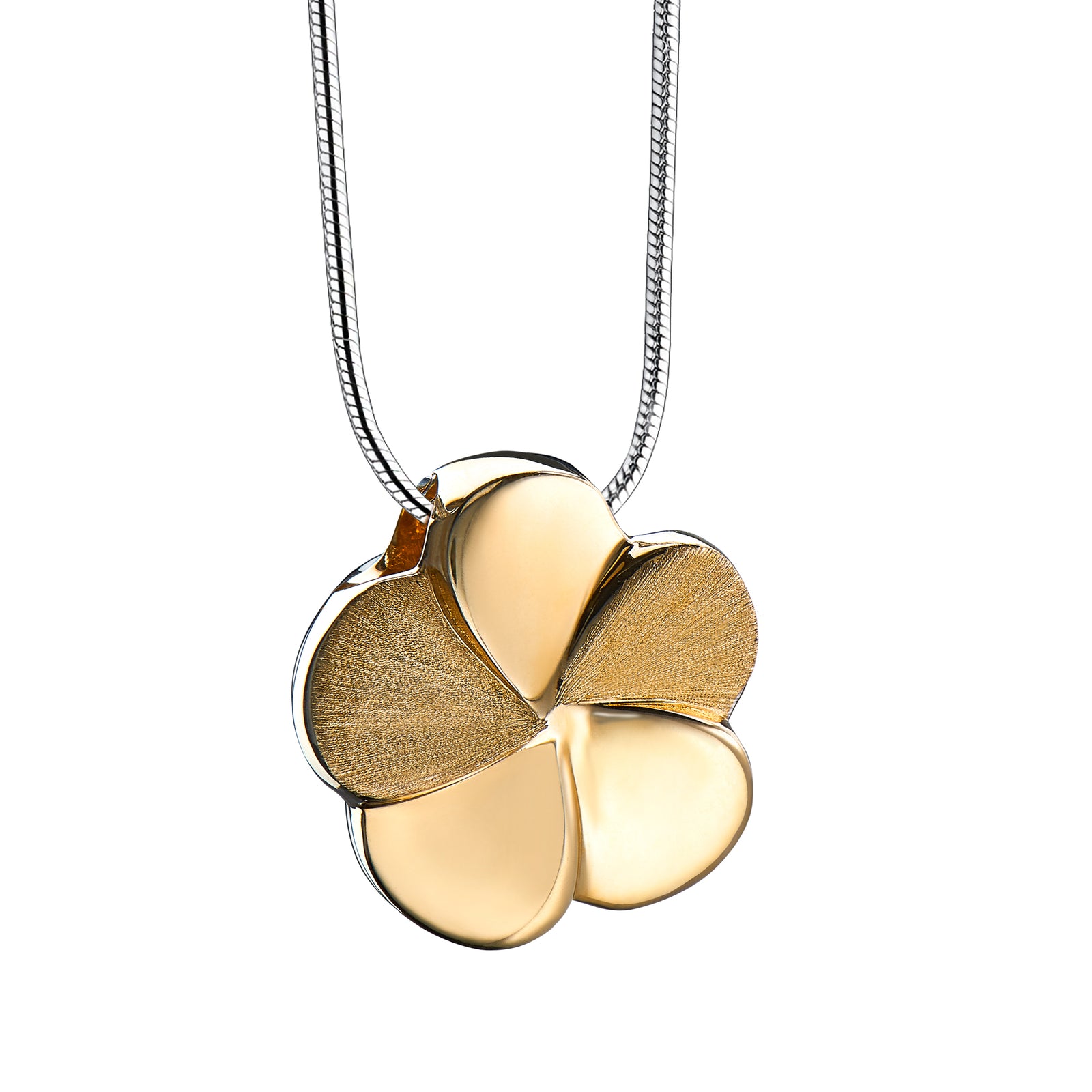 Bloom Two Tone Gold Vermeil Cremation Pendant