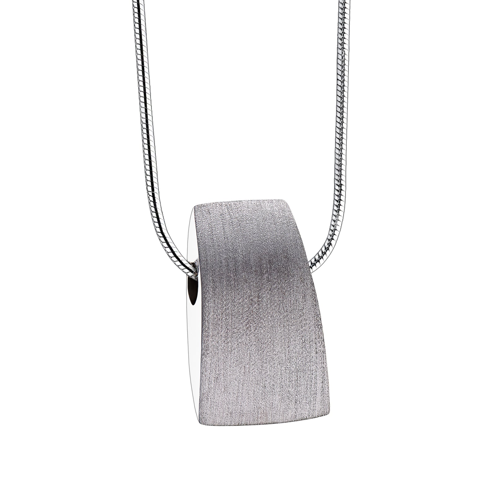 Tribute Rhodium Plated Two Tone Sterling Silver Cremation Pendant