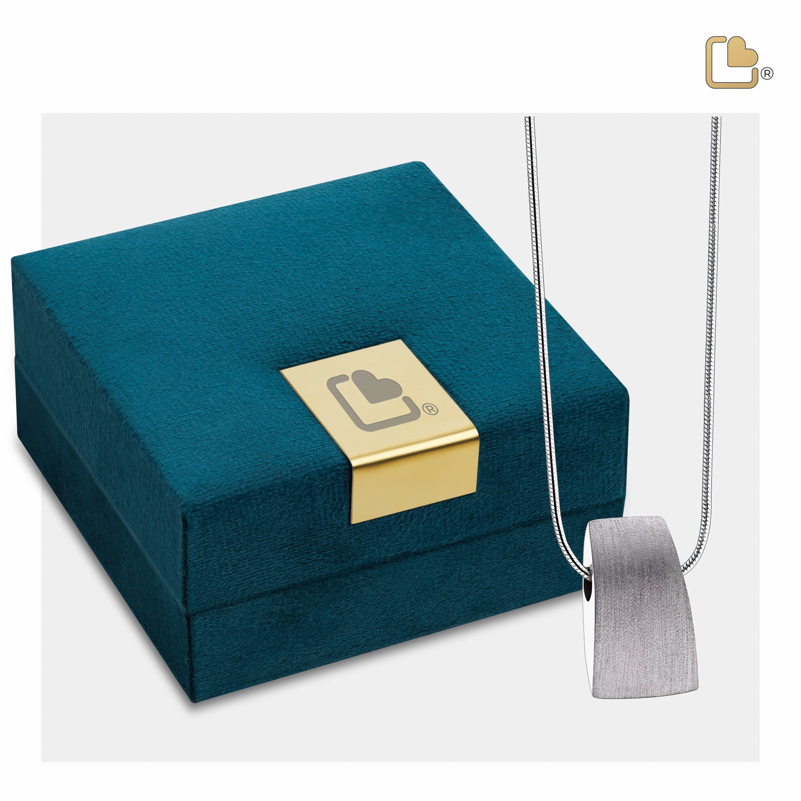 Tribute Rhodium Plated Two Tone Sterling Silver Cremation Pendant