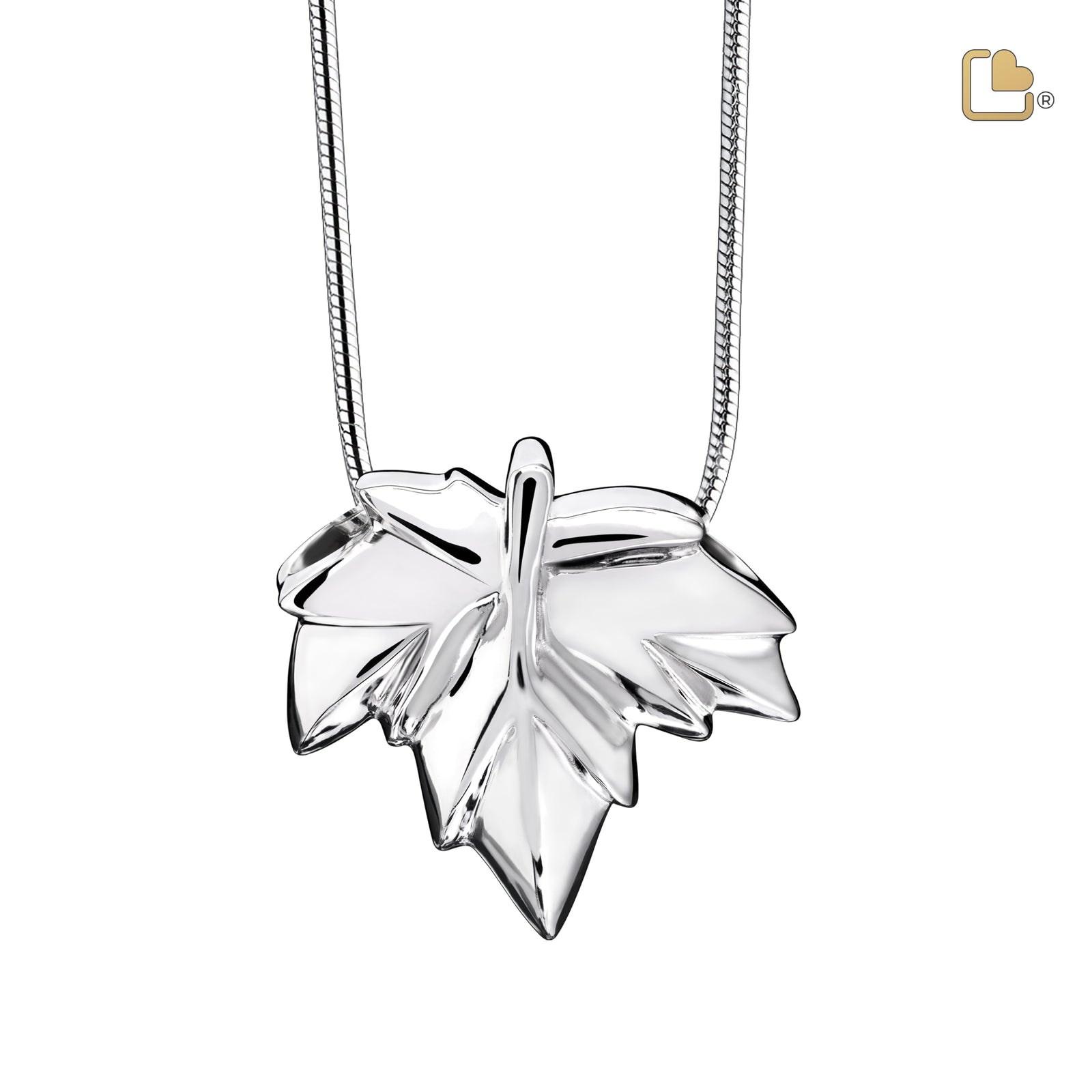 Autumn Leaf Sterling Silver Cremation Pendant