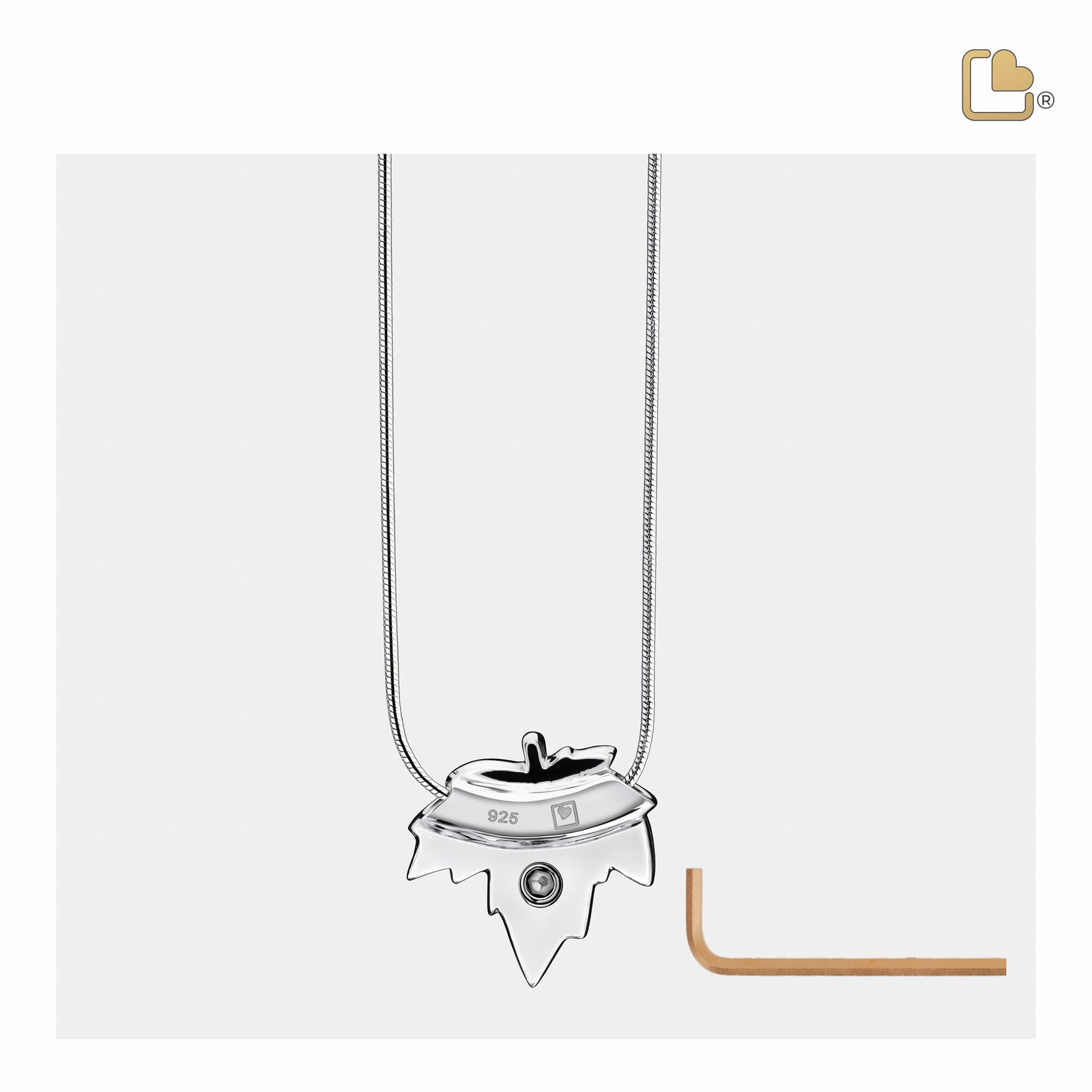 Autumn Leaf Sterling Silver Cremation Pendant