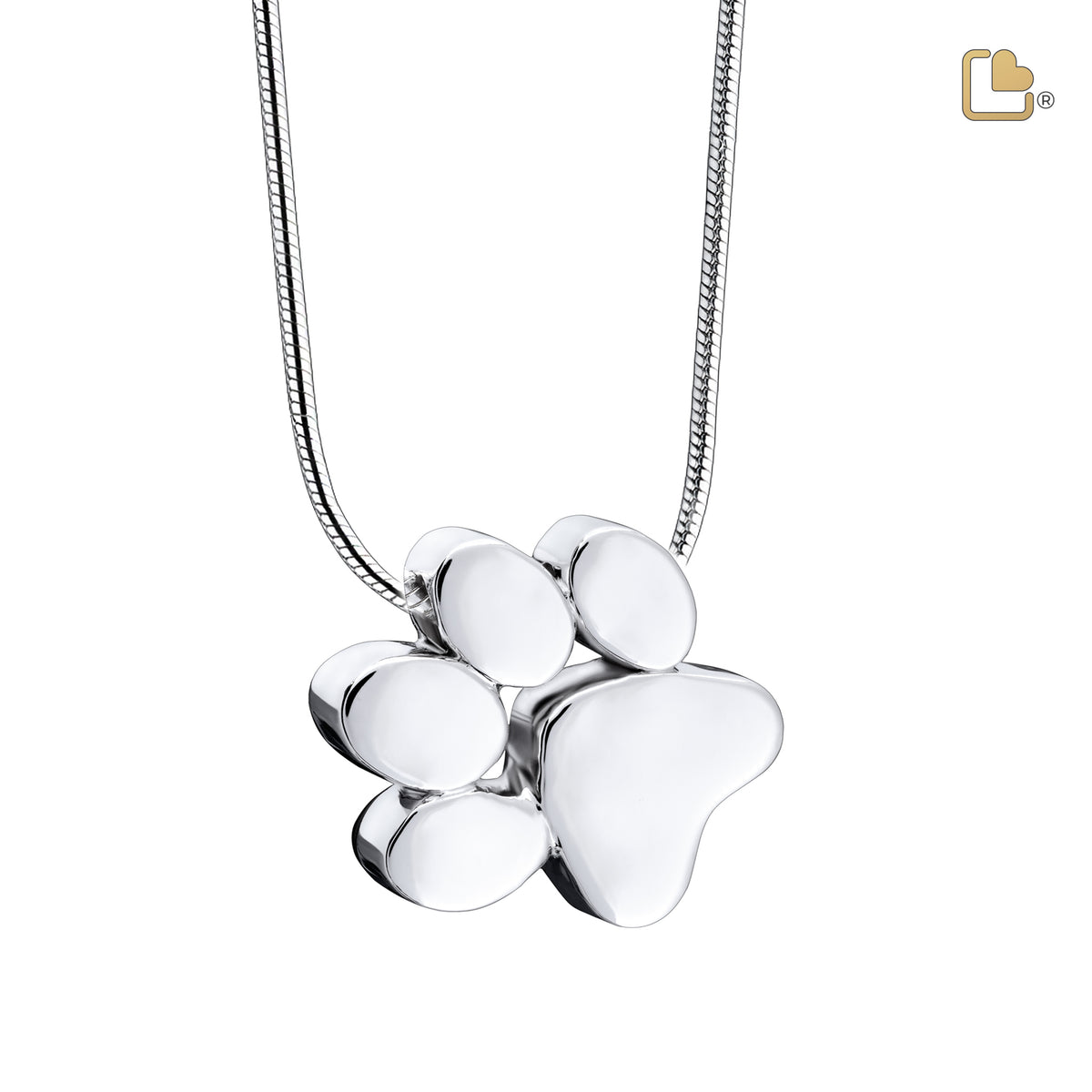 Paw Sterling Silver Cremation Pendant