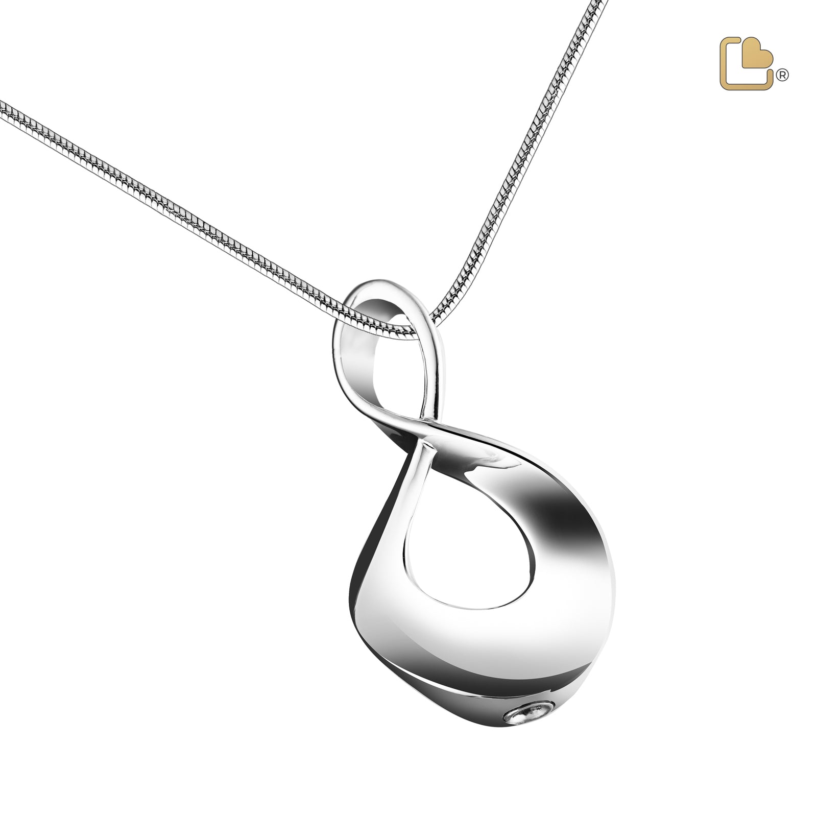 Infinite Love Sterling Silver Cremation Pendant