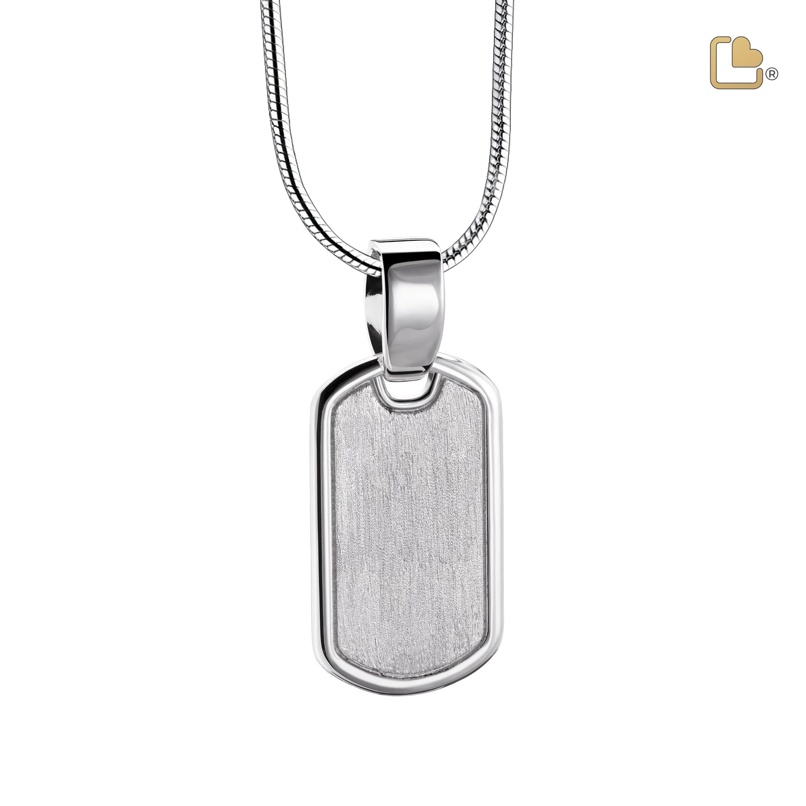 LoveTag Two Tone Sterling Silver Cremation Pendant