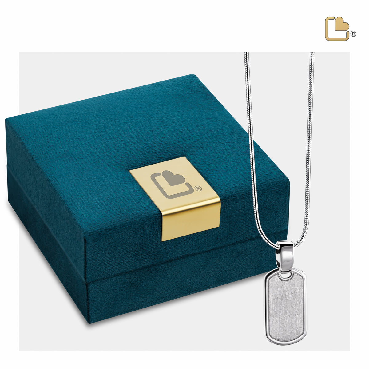 LoveTag Two Tone Sterling Silver Cremation Pendant