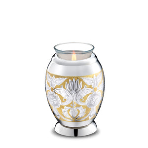 Tealight Ornate Floral Cremation Urn