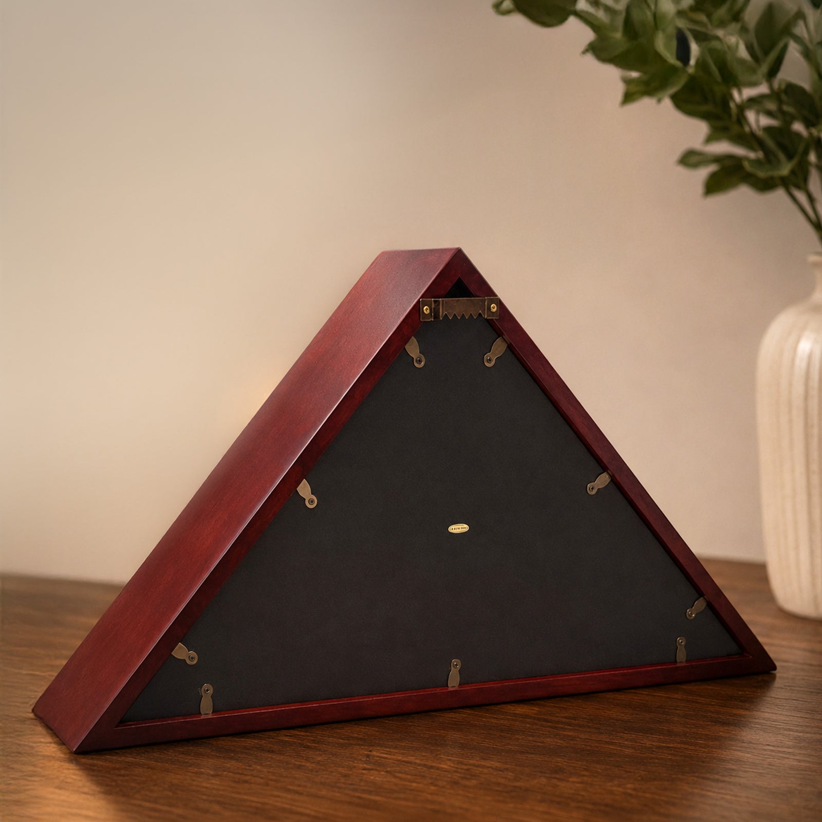 Personalized Portrait Flag Display Case with Glass Front