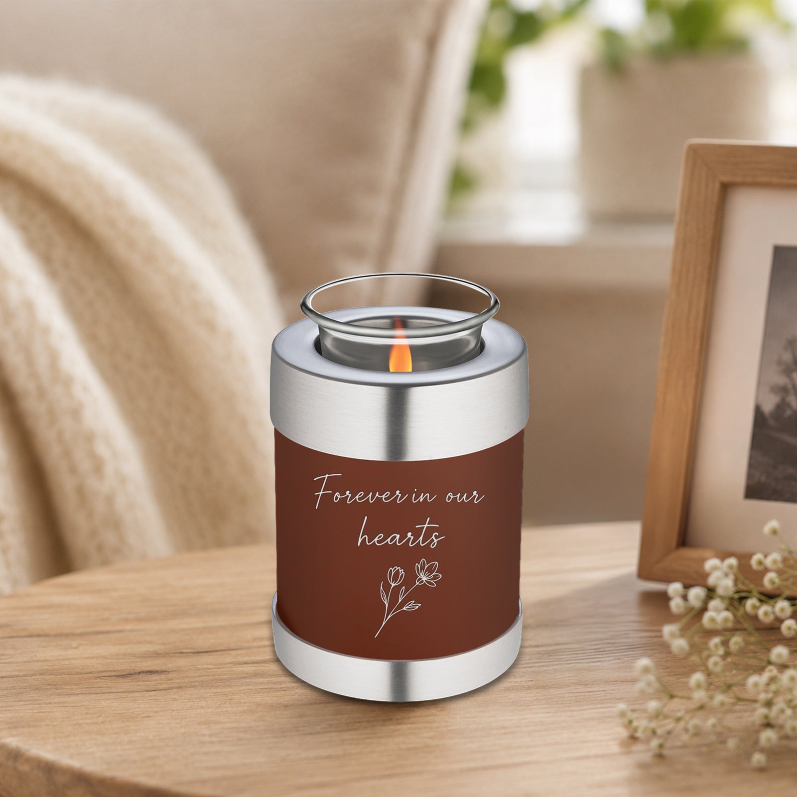Candle Holder Embrace Earth Handwritten Cremation Urn