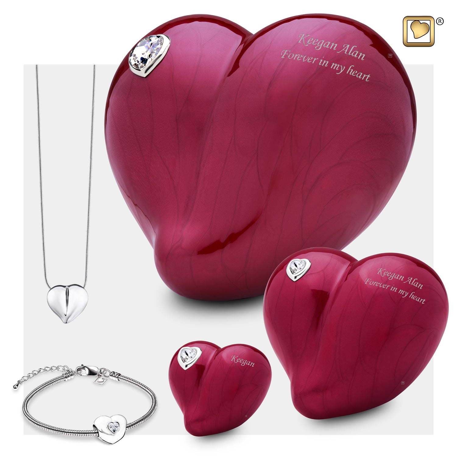 Adult LoveHeart Shaped Pink Cremation Urn