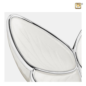 Upper part of Adult Wings of Hope Butterfly Shaped Pearl Colored Cremation Urn