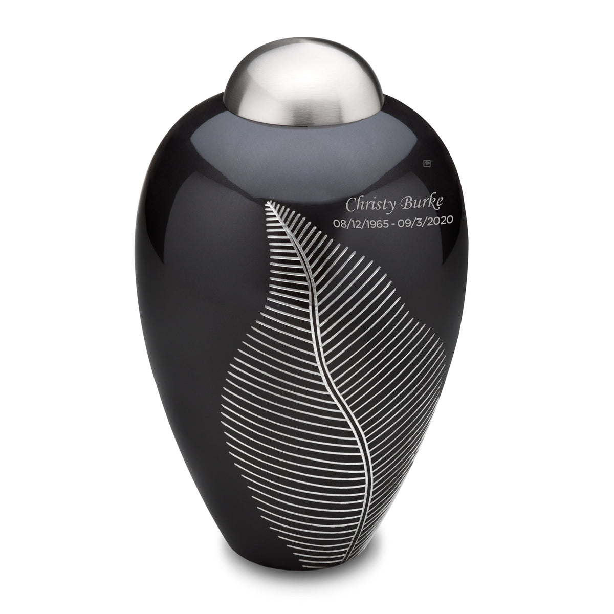 Adult Midnight Leaf Cremation Urn - COMFORT by LoveUrns
