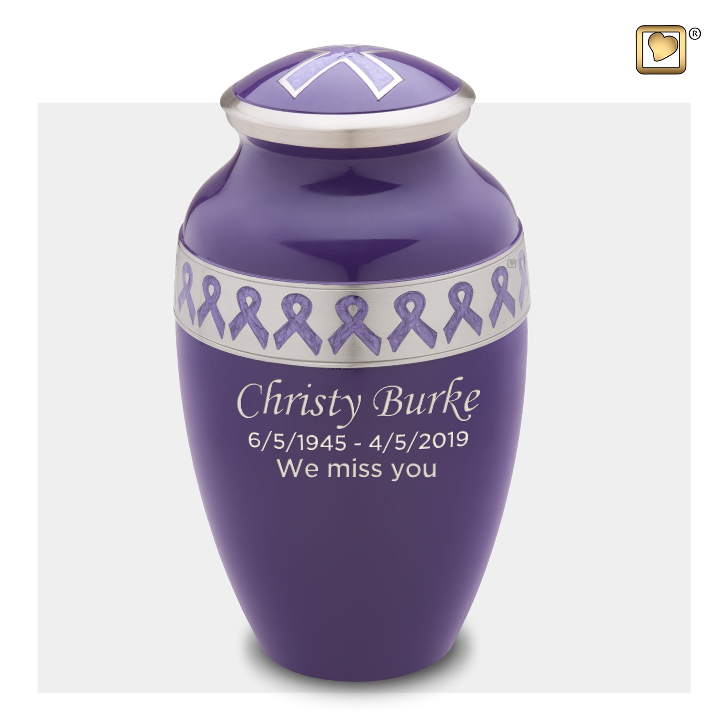 Adult Awareness Purple Cremation Urn