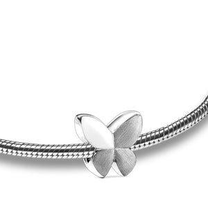 Butterflyª Two Tone Sterling Silver Cremation Bracelet Bead
