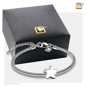 Angelic Starª Polished Sterling Silver Cremation Bracelet Bead