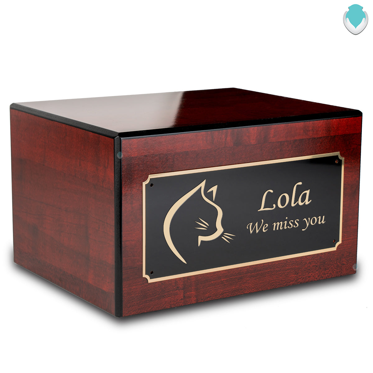 Heritage Cherry Cat Large Pet Cremation Box Urn