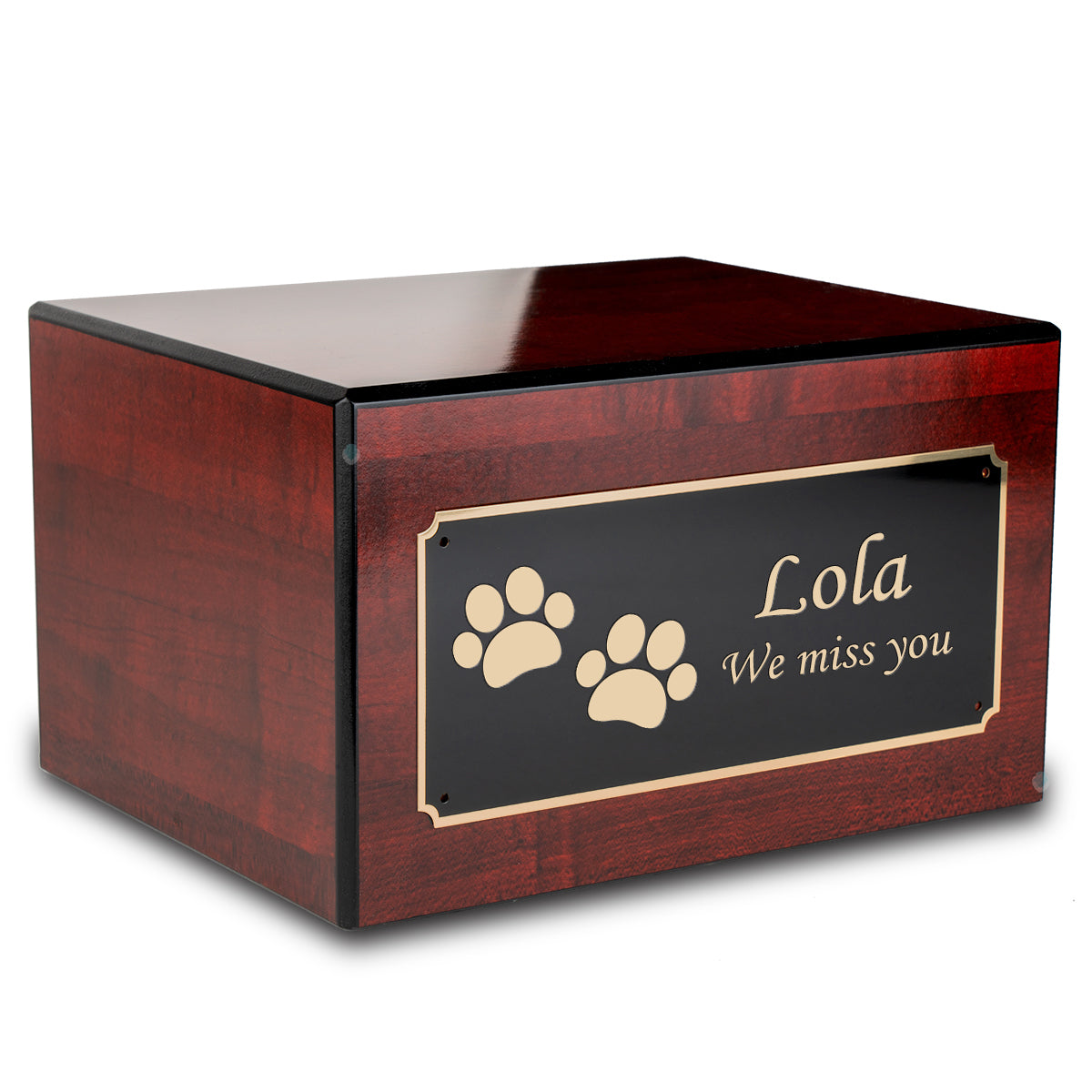 Heritage Cherry Walking Paws Large Pet Cremation Box Urn