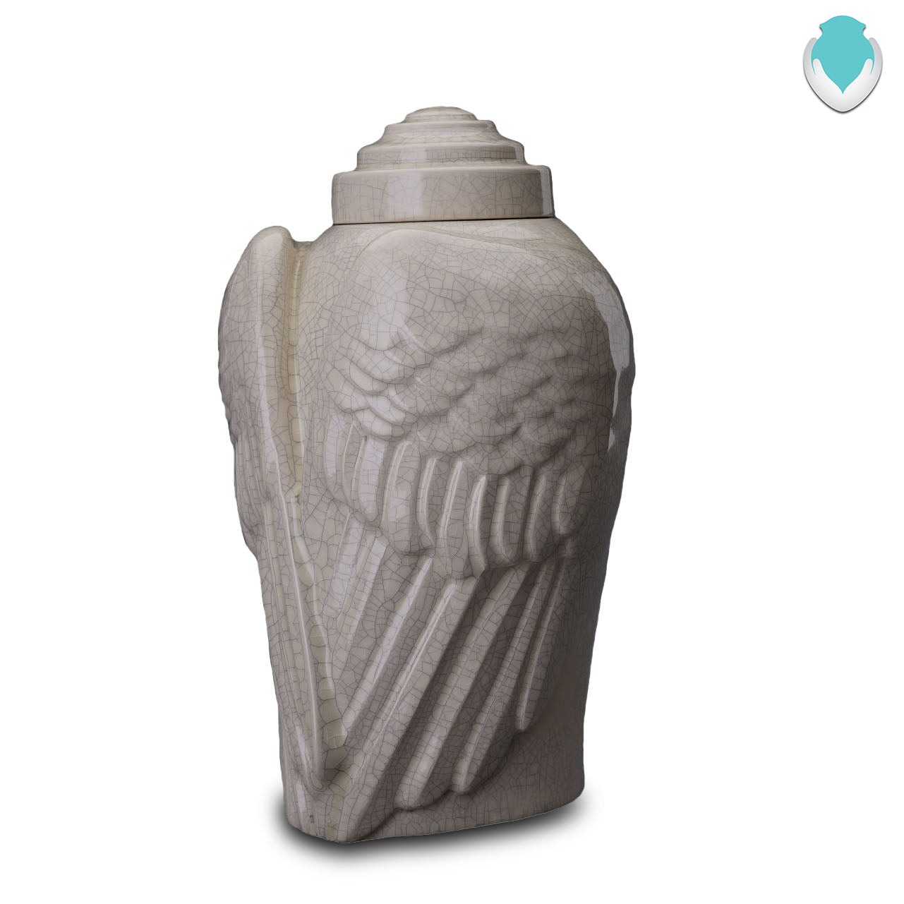 Adult Harmony Wings Cremation Urn for Ashes - Craquelure