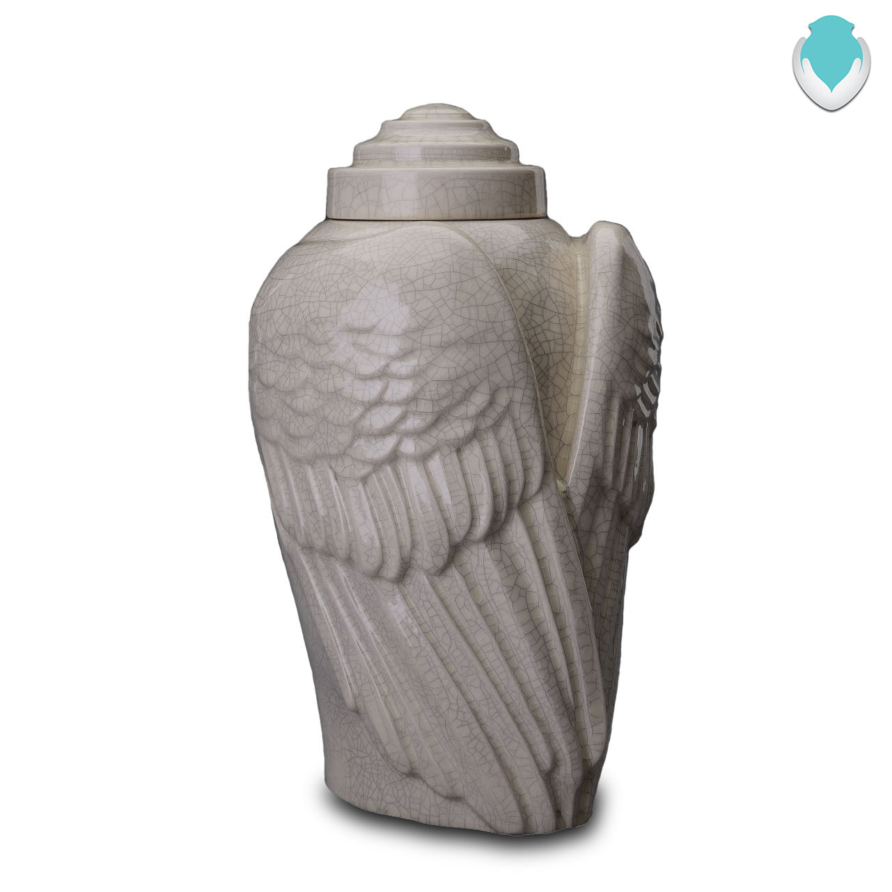 Adult Harmony Wings Cremation Urn for Ashes - Craquelure