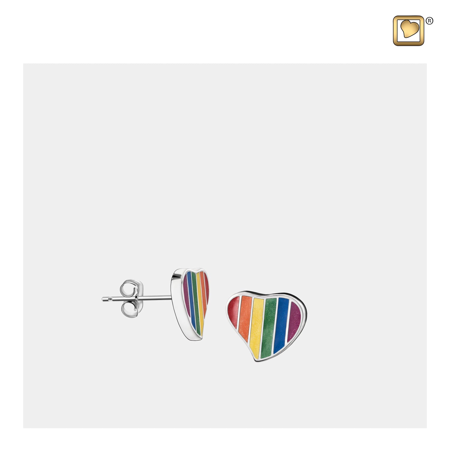 Pride Rainbowª Sterling Silver Stud Earrings