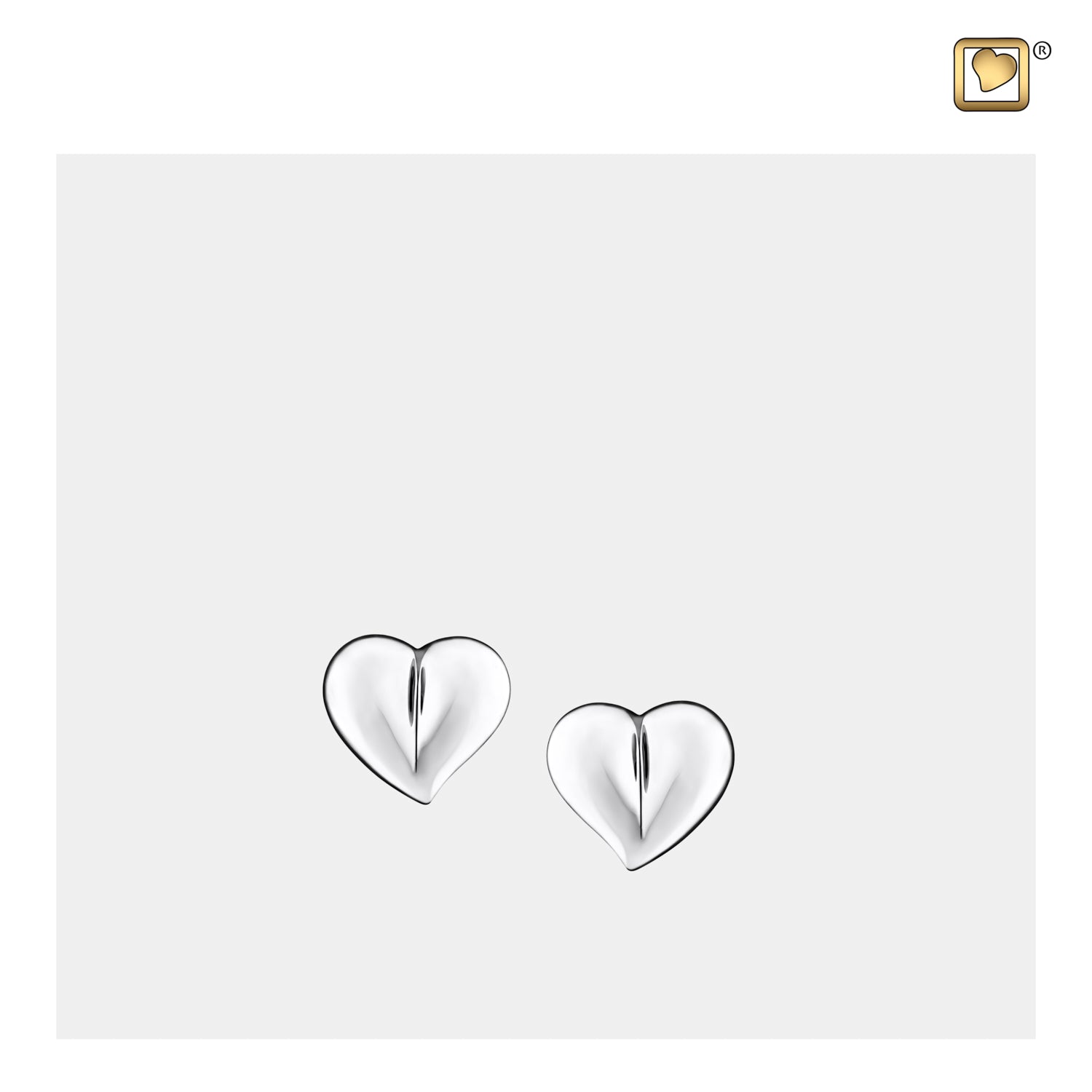 LoveHeartª Rhodium Plated Sterling Silver Stud Earrings