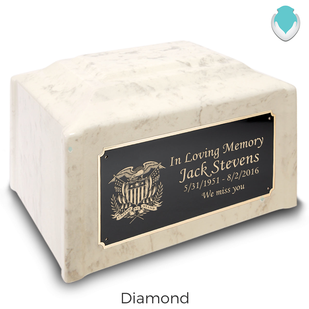 Adult Devotion American Glory Cultured Marble Urns for Ashes