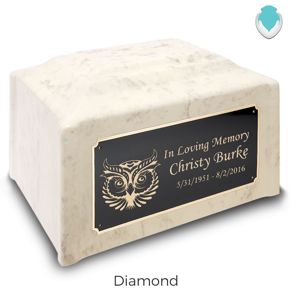 Adult Devotion Owl Cultured Marble Urns for Ashes