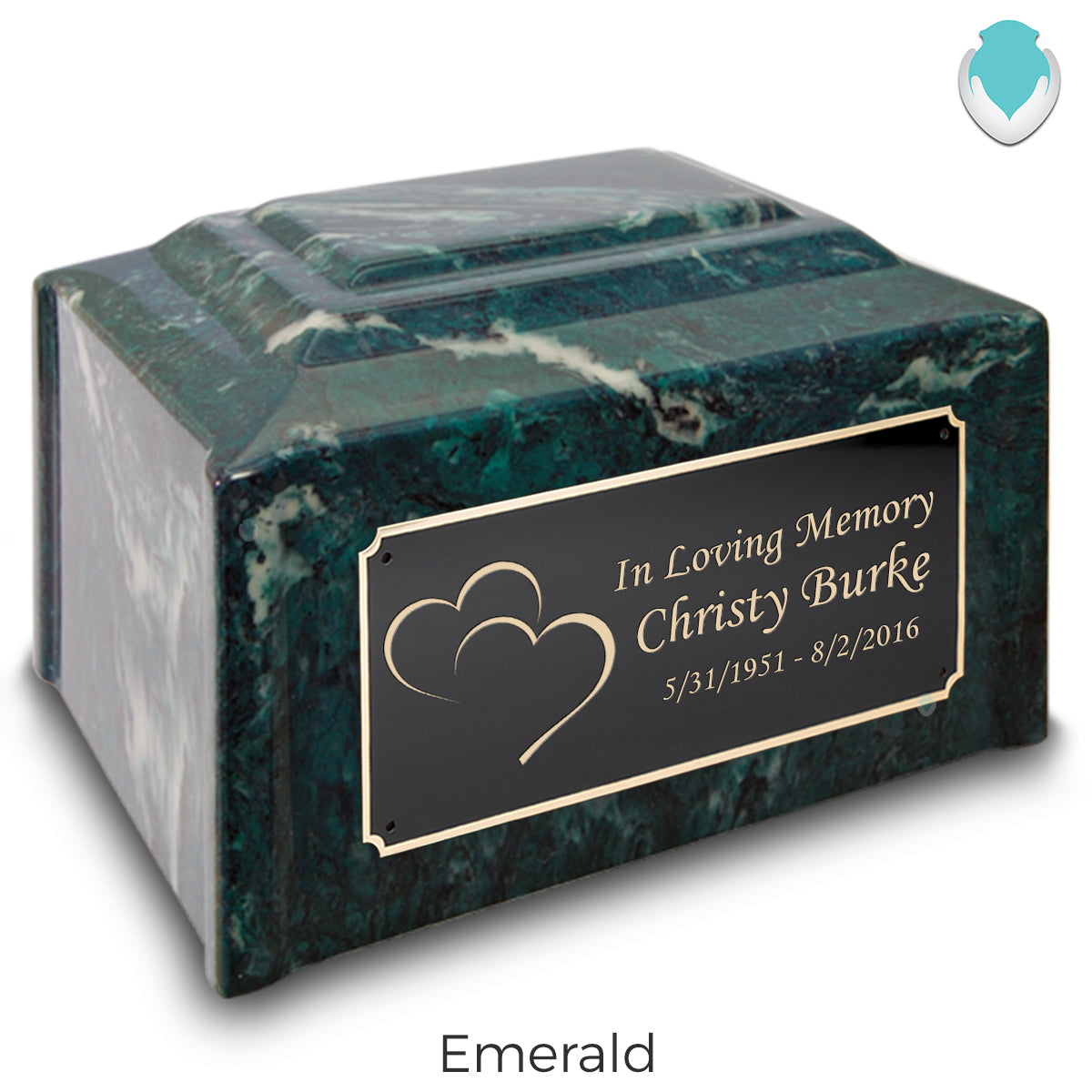 Adult Devotion Hearts Cultured Marble Urns for Ashes