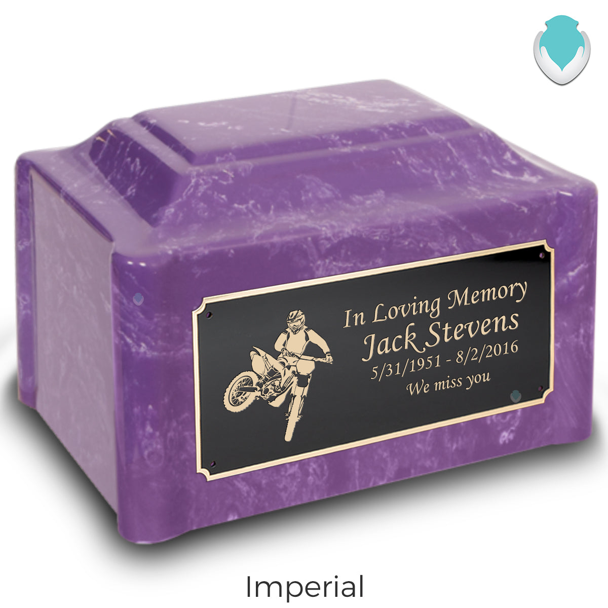 Adult Devotion Dirt Bike Cultured Marble Urns for Ashes