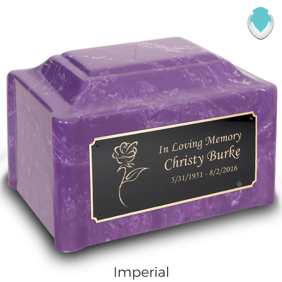 Adult Devotion Rose Cultured Marble Urns for Ashes