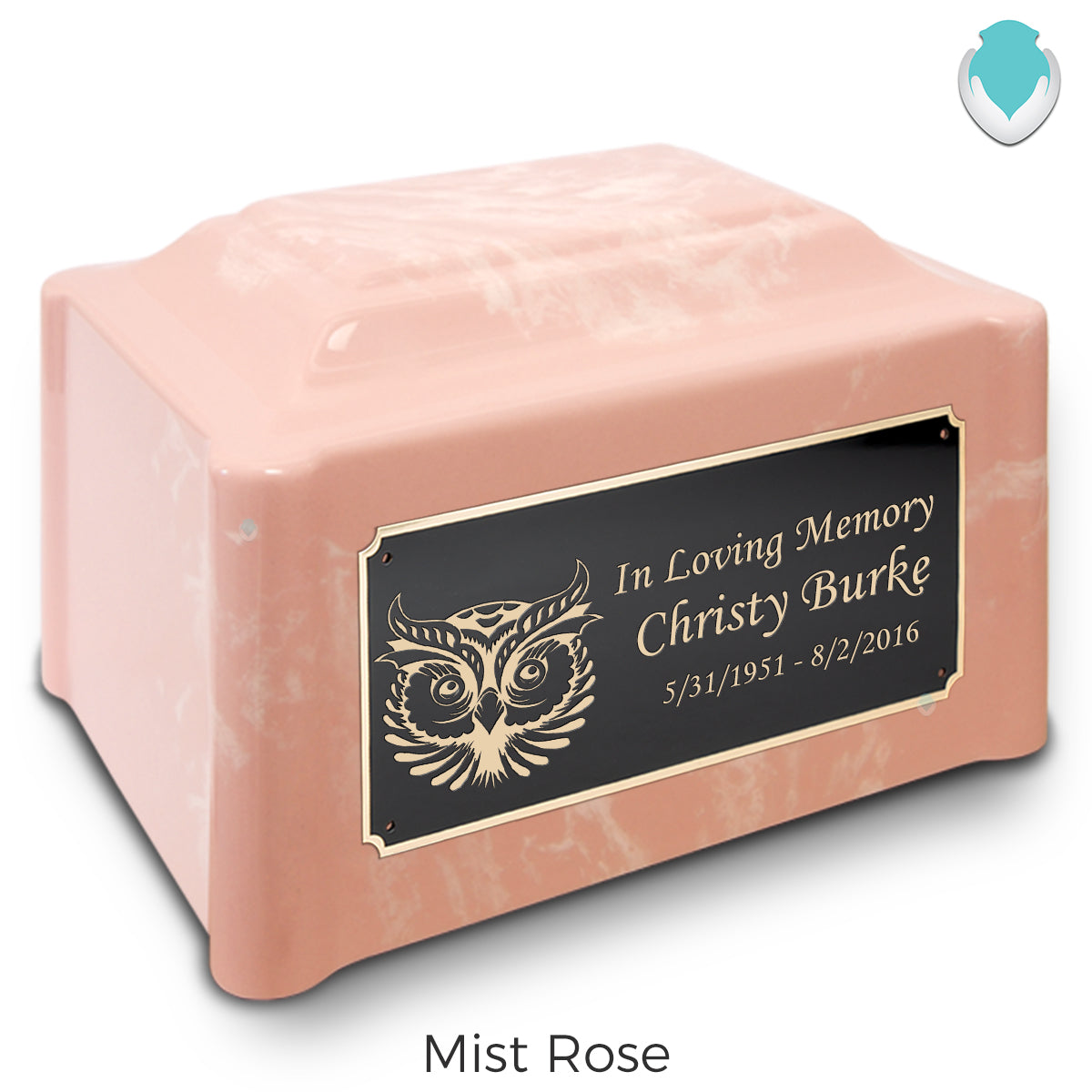 Adult Devotion Owl Cultured Marble Urns for Ashes