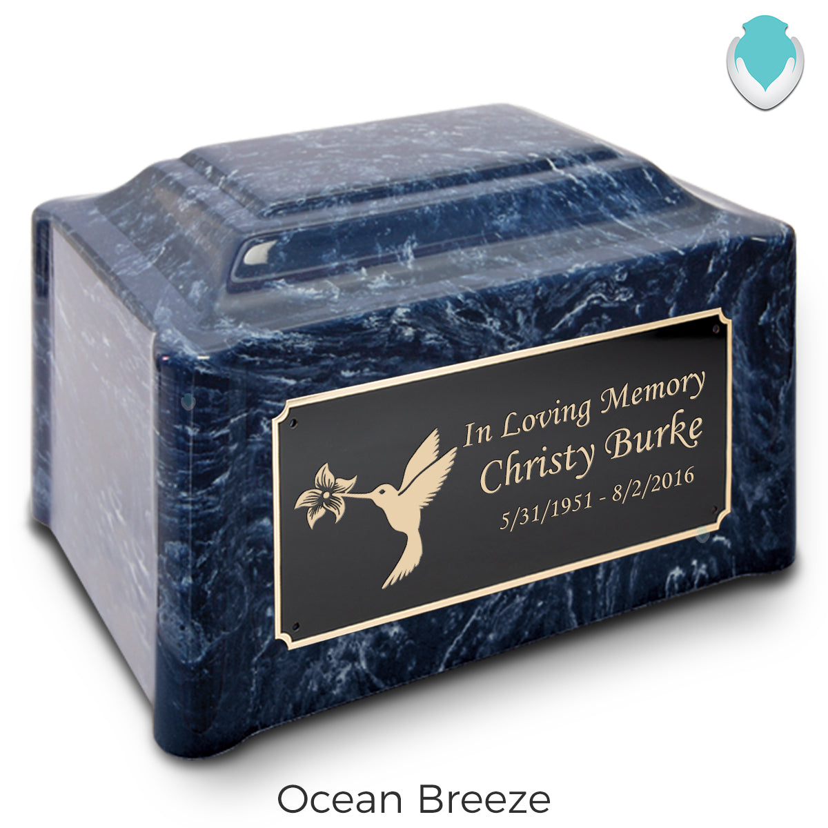 Adult Devotion Hummingbird Cultured Marble Urns for Ashes