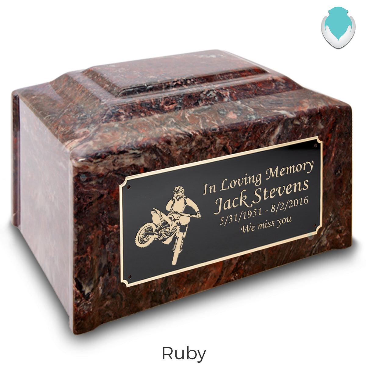 Adult Devotion Dirt Bike Cultured Marble Urns for Ashes