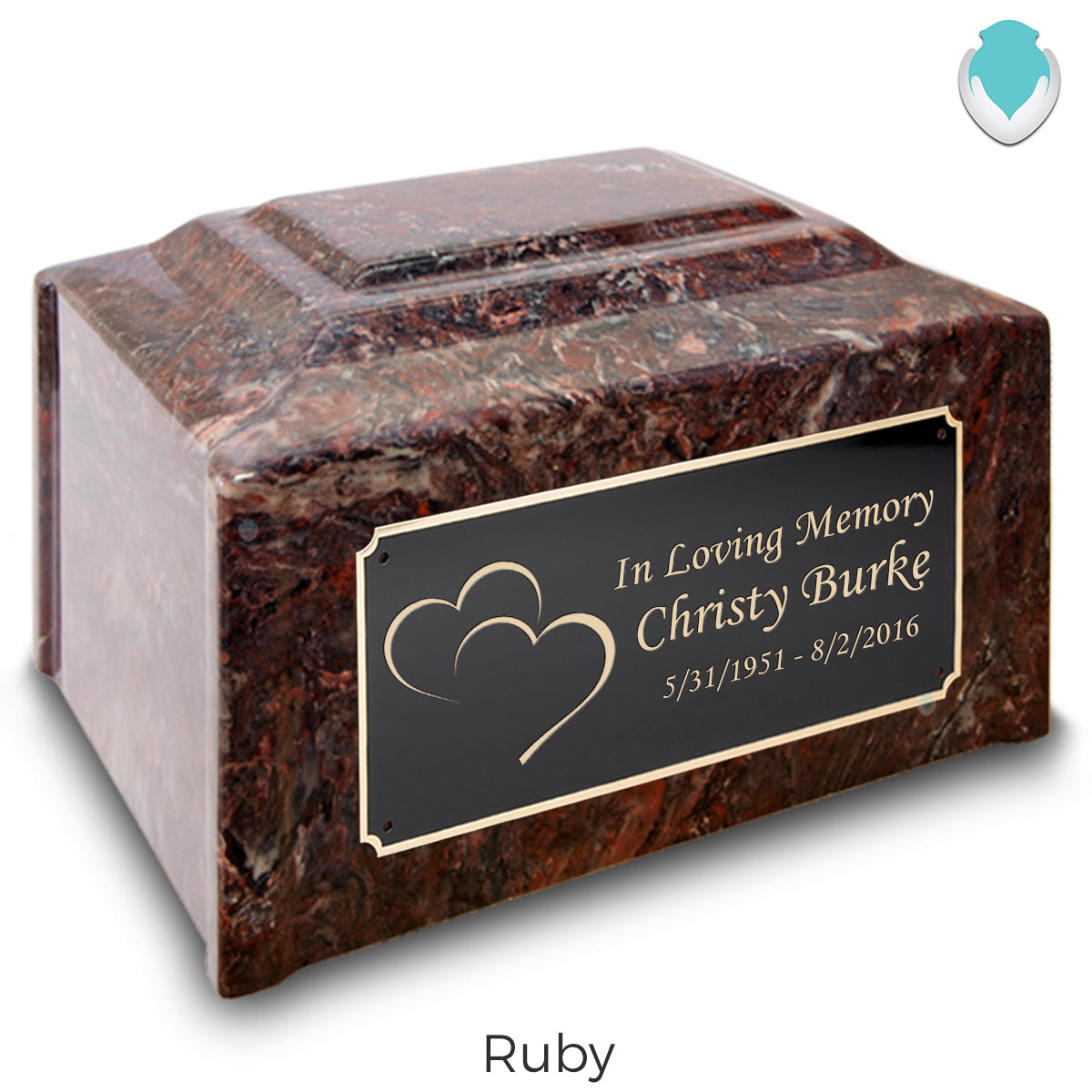 Adult Devotion Hearts Cultured Marble Urns for Ashes