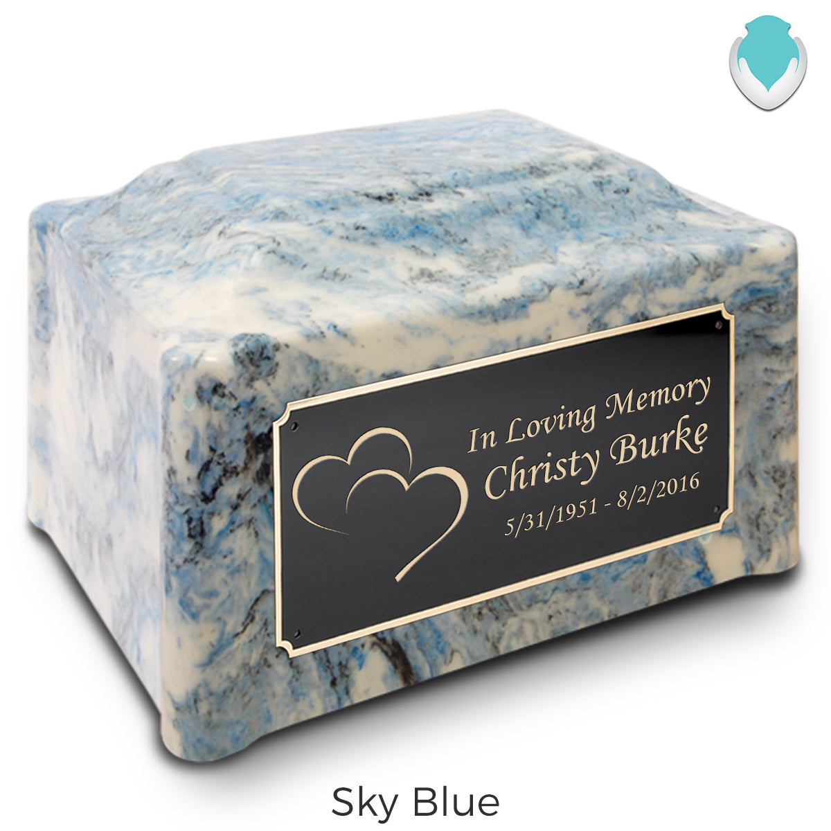 Adult Devotion Hearts Cultured Marble Urns for Ashes