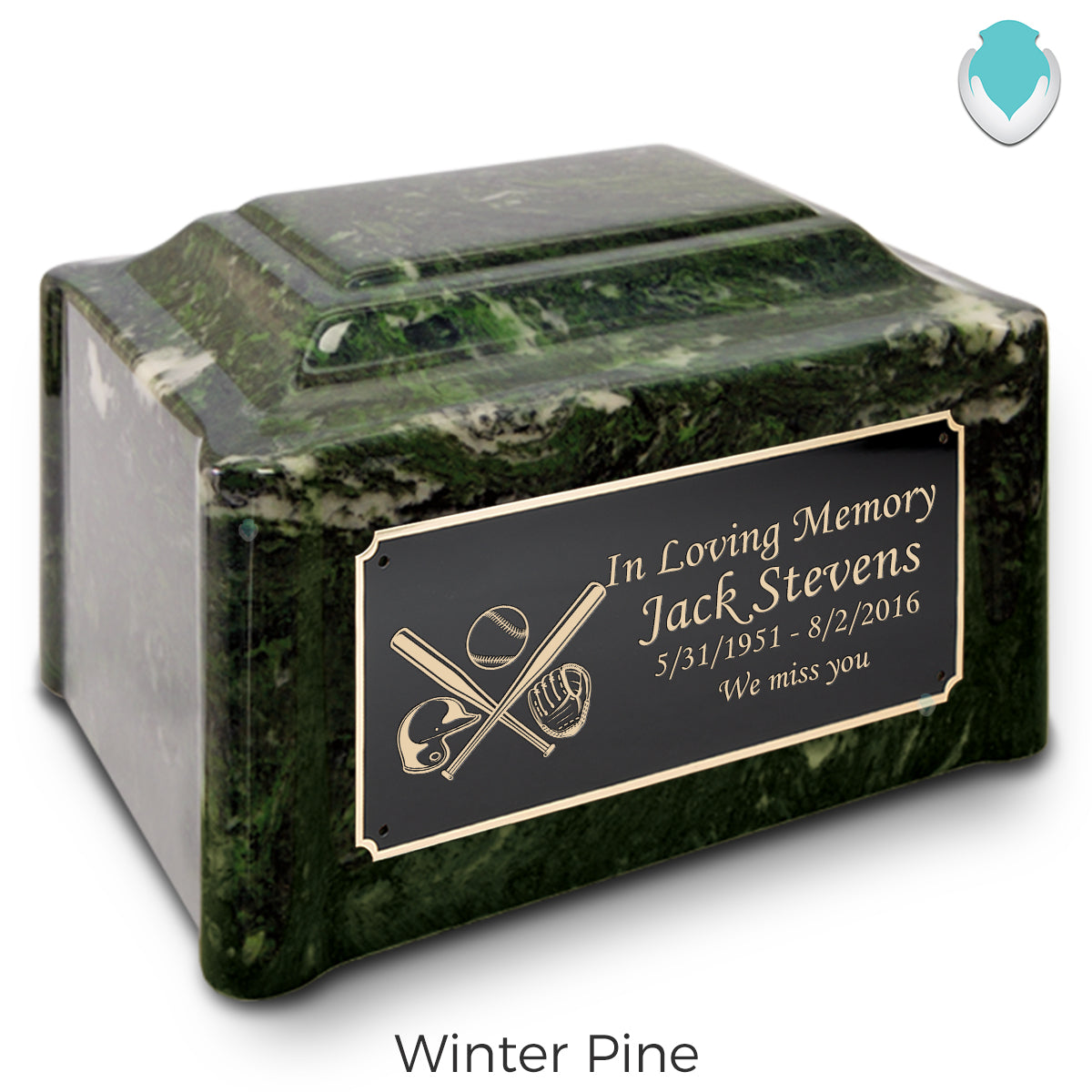 Adult Devotion Baseball Cultured Marble Urns for Ashes