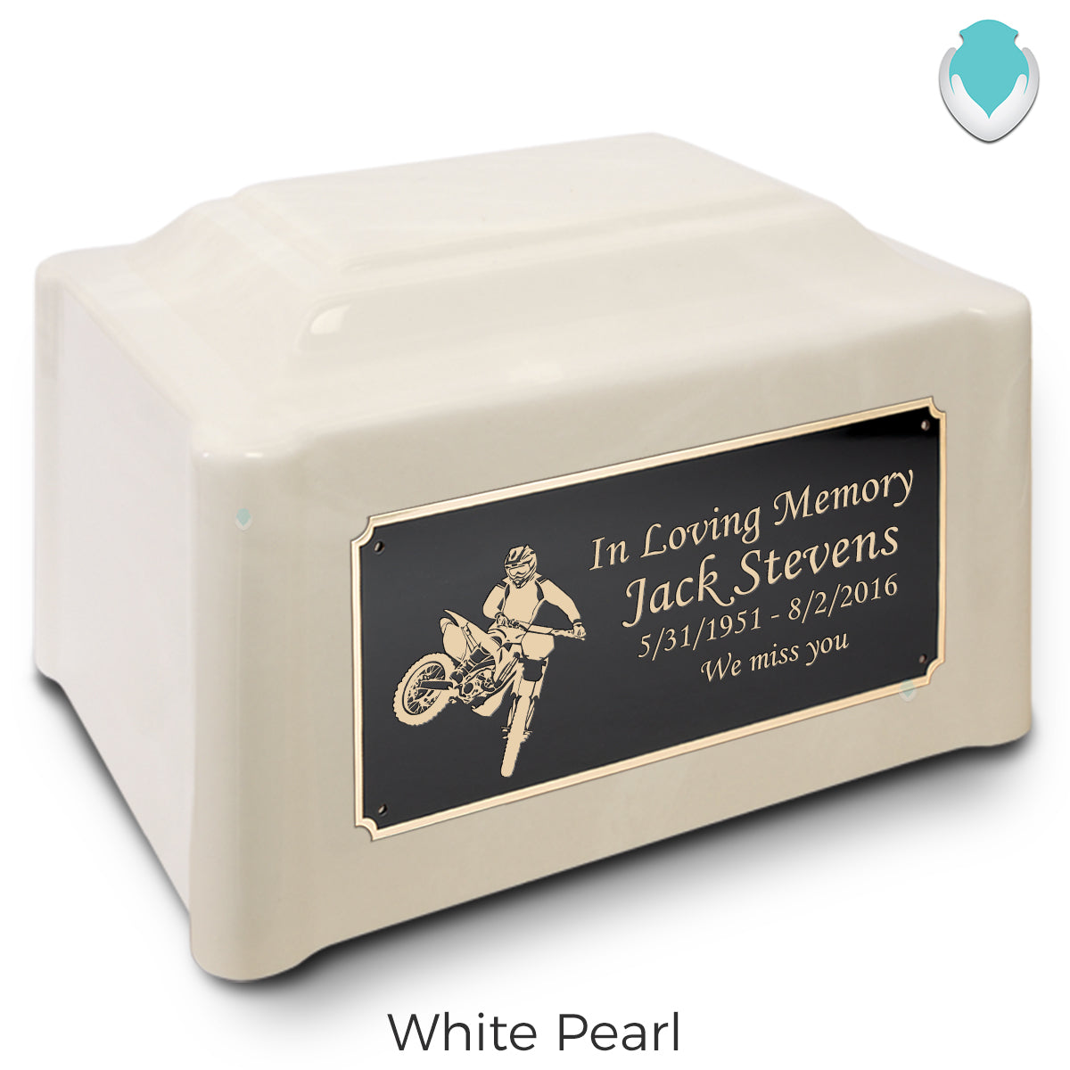 Adult Devotion Dirt Bike Cultured Marble Urns for Ashes